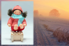 Girl on Sleigh | Waldorf Doll Shop | Eco Flower Fairies | Handmade by Ambrosius