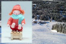 Girl on Sleigh | Waldorf Doll Shop | Eco Flower Fairies | Handmade by Ambrosius