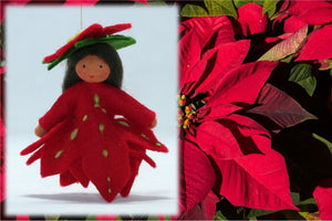 Poinsettia Princess | Waldorf Doll Shop | Eco Flower Fairies | Handmade by Ambrosius
