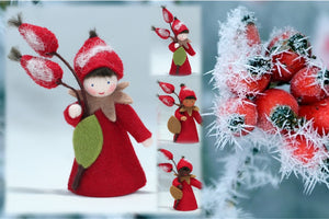 Rose Hips Fairy | Waldorf Doll Shop | Eco Flower Fairies | Handmade by Ambrosius