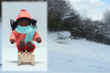 Girl on Sleigh | Waldorf Doll Shop | Eco Flower Fairies | Handmade by Ambrosius